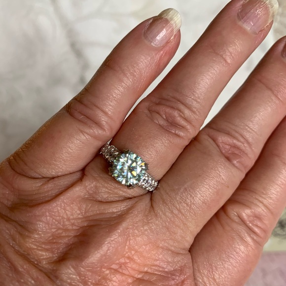 Jewelry - 2.0 Carat Ice Blue Moissanite Ring